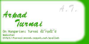 arpad turnai business card